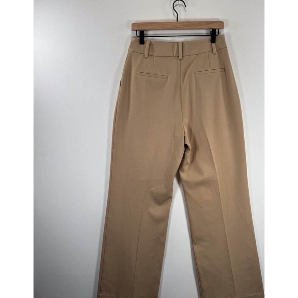 Favorite Daughter Womens Pants Brown Pleated High Rise Wide Leg Stretch Size 8 - Picture 9 of 11